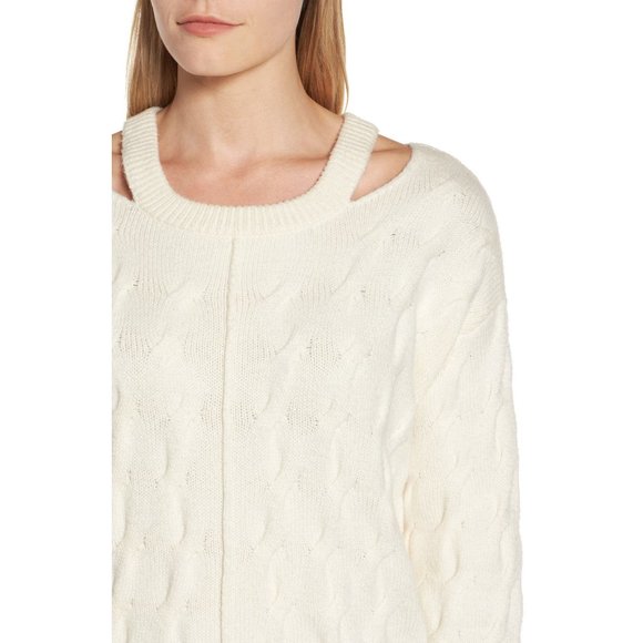 NWT Large Vince Camuto Keyhole Neck Cable Sweater - Picture 4 of 6